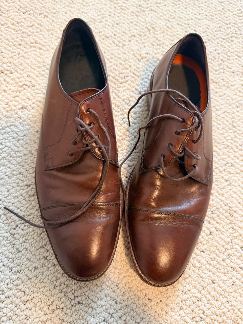Cole Haan Lenox Hill Cap Toe Oxford Mens 7.5 M Brown Leather Dress Shoes C11631